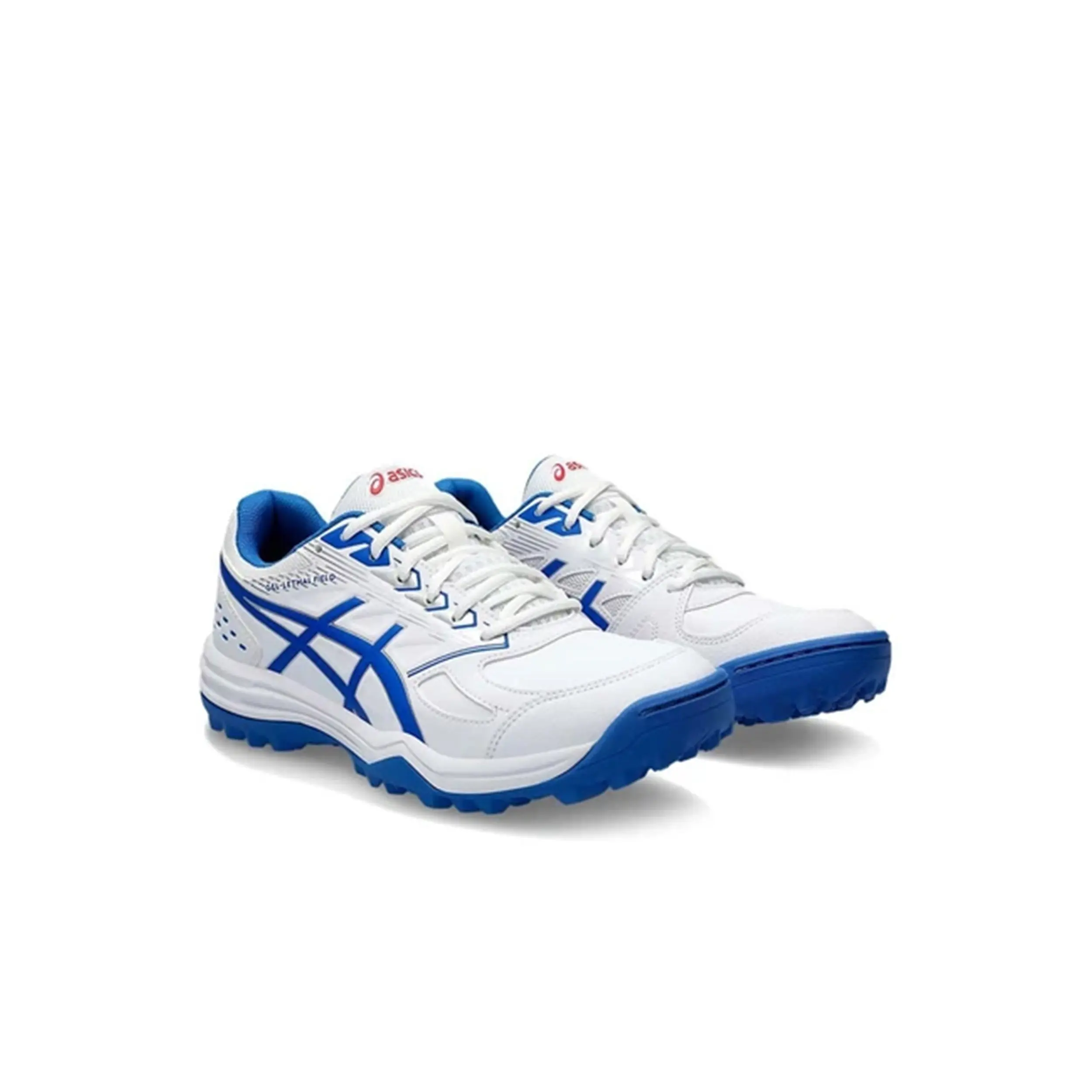Asics Men's Gel-Lethal Field Cricket Shoes White/ Tuna Blue (Custom)